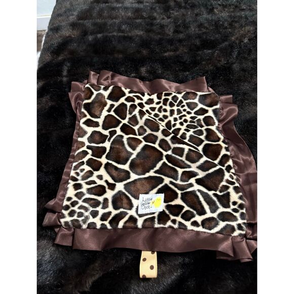 Little Yellow Chick Baby Infant Blanket lovey giraffe print - Picture 1 of 3